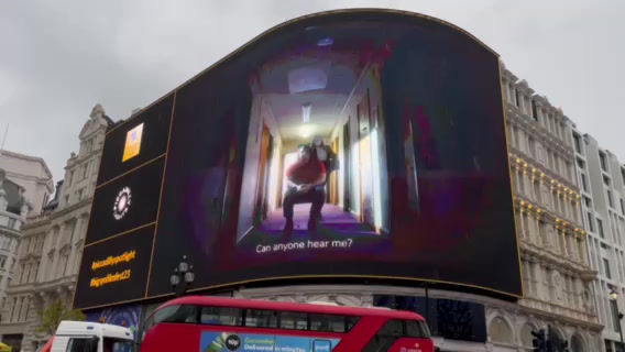 TYPICAL? clips displayed on Piccadilly Lights in London